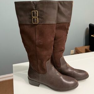 Women’s Size 9 Tall Brown Two-Tone Swashbuckling Boots